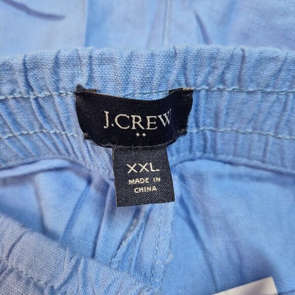 J. Crew Women's Blue Linen Blend Drawstring Shorts Size XXL NWT (02) - Picture 7 of 12